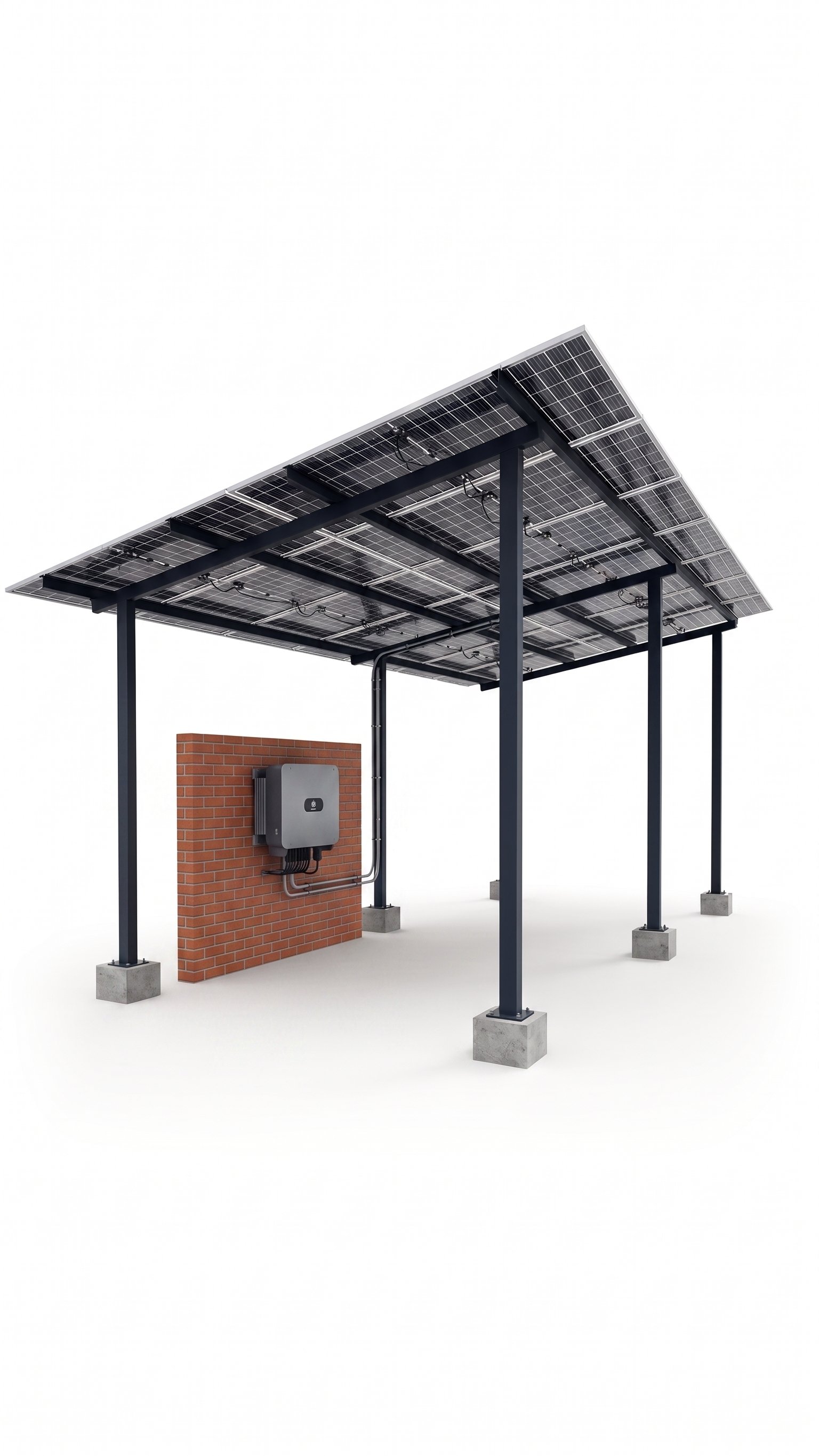 estrutura solar modelo garagem